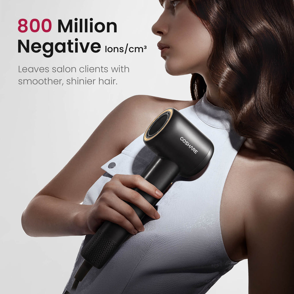 SuperFlowl Professional 110000 RPM High SpeedHair Dryer, 1800W Salon-Grade Power, 4Temperature Settings