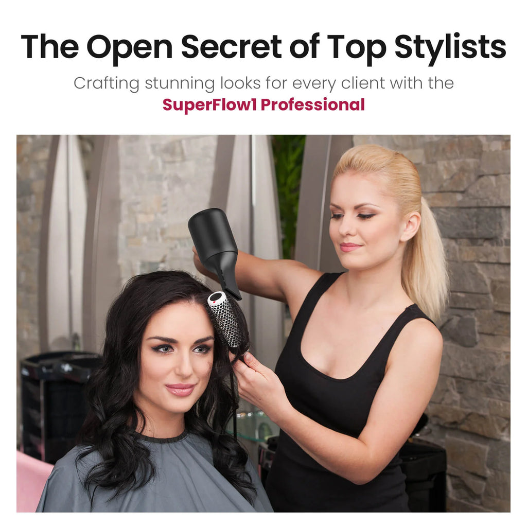SuperFlowl Professional 110000 RPM High SpeedHair Dryer, 1800W Salon-Grade Power, 4Temperature Settings